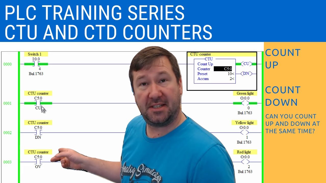RsLogix 500 Counters - CTU and CTD Count Up and Count Down Counter
