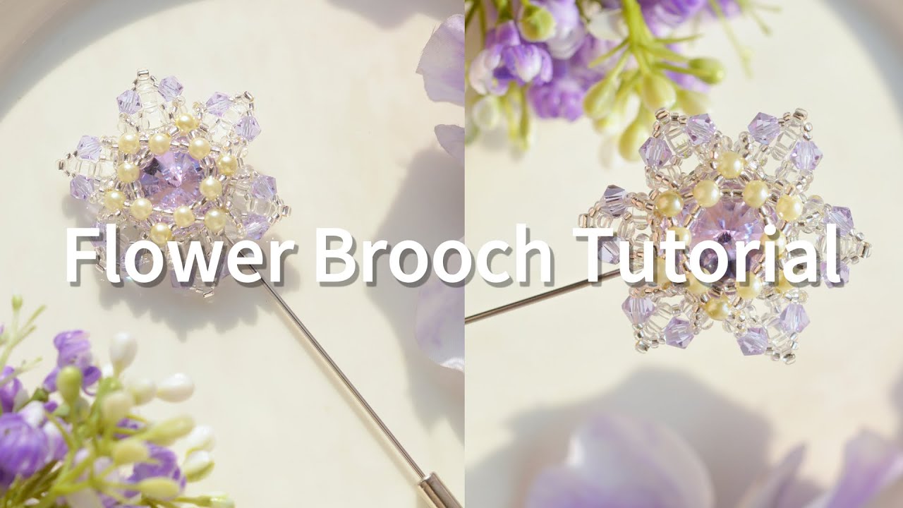 Sparkling Floral Rhinestone Brooch 🌸✨ Elegant Details You’ll Love #beadedjewelry #handmadebrooch