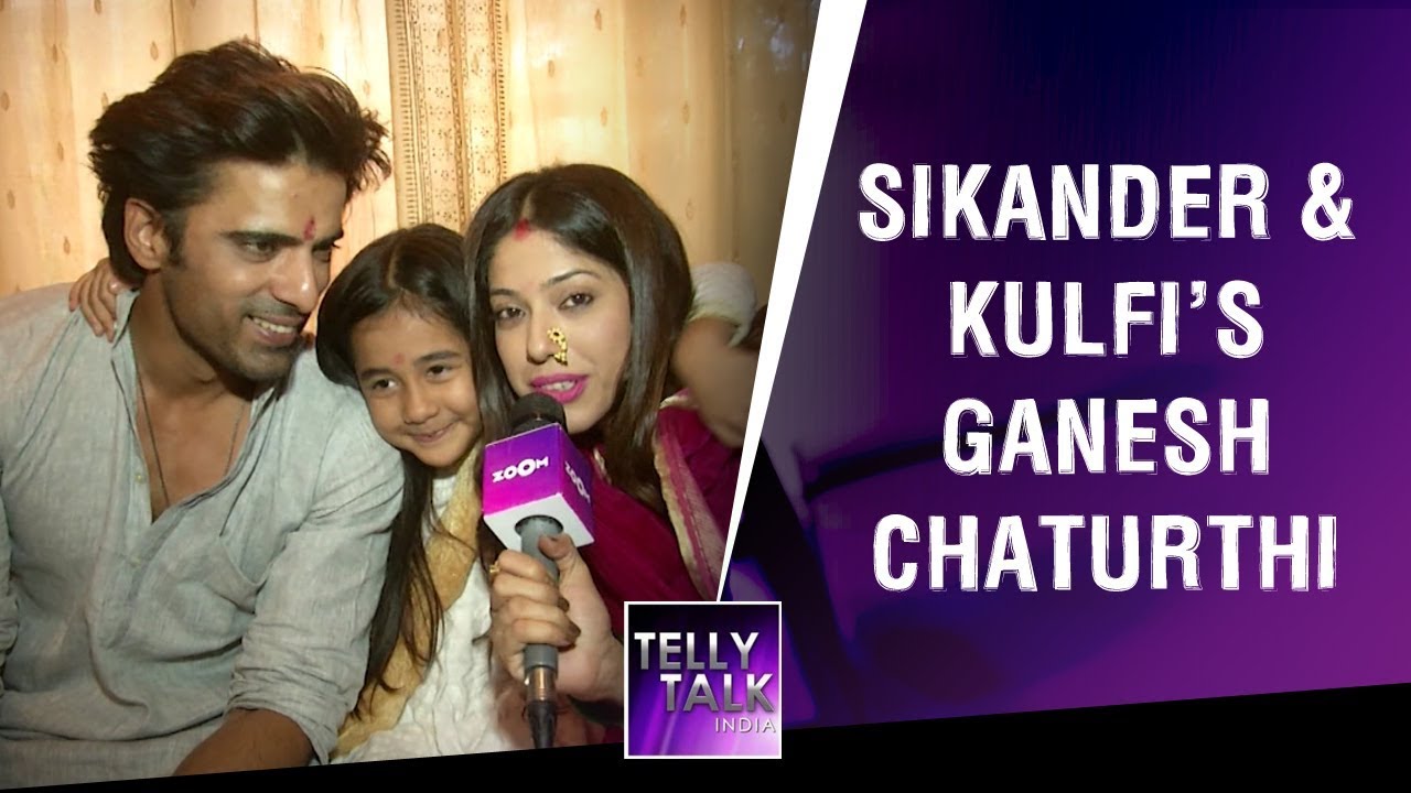 Mohit Malik With Wife Aditi And Costar Aakriti Sharma Bring Home Lord Ganesha | Kulfi Kumar Bajewala
