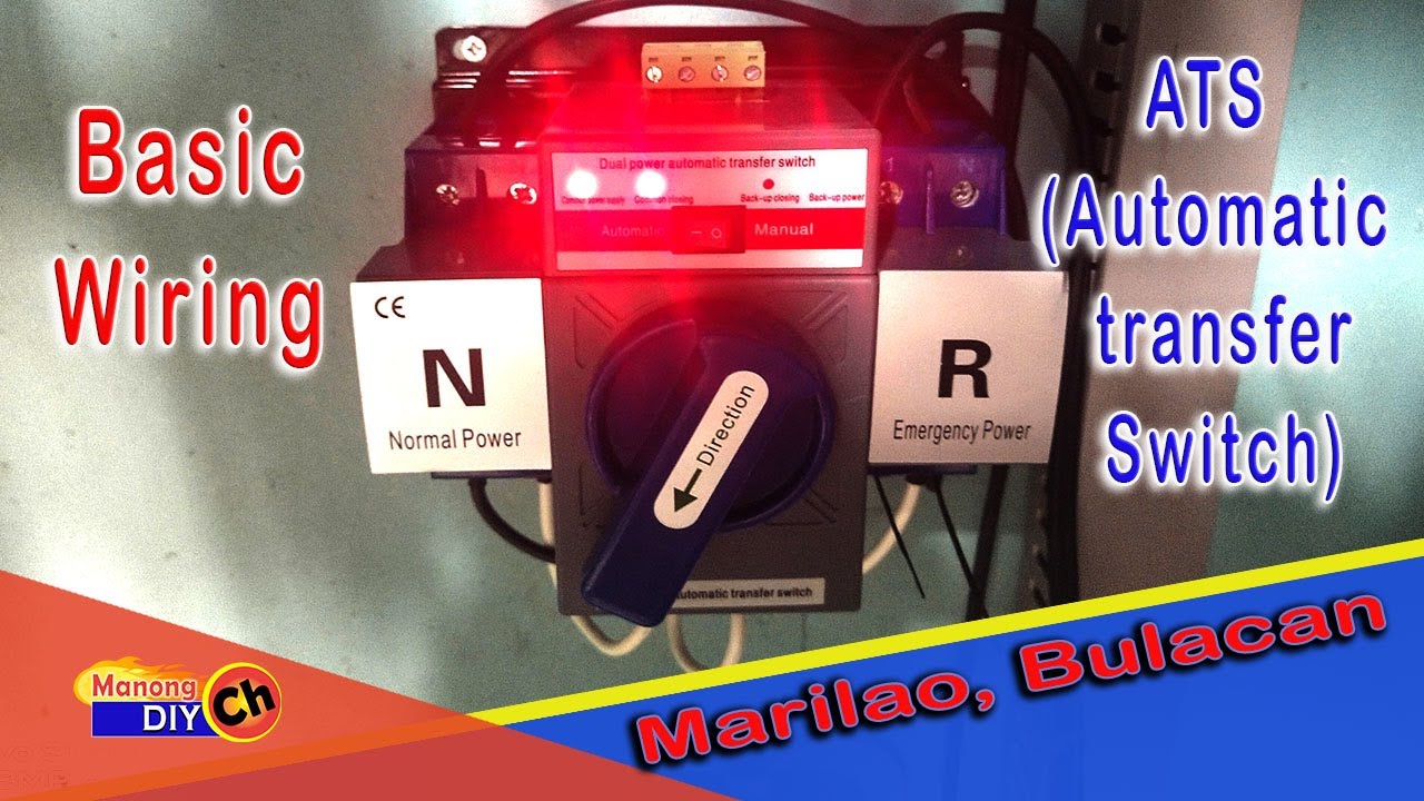 ATS (automatic and manual transfer switch) basic wiring (Tagalog)