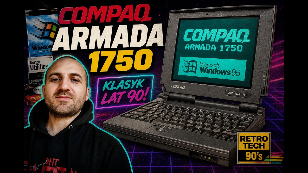 Ten laptop ma niezły PROCEK I AKCELERATOR😳 Compaq Armada 1750 &ndash; legenda czy złom?