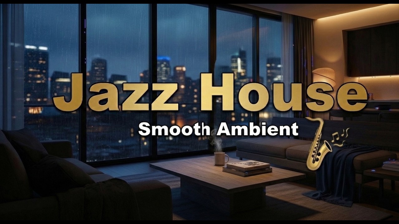 Deep House Jazz Ambient 🌧️ Late Night Apartment | 1 Hour Focus & Relax