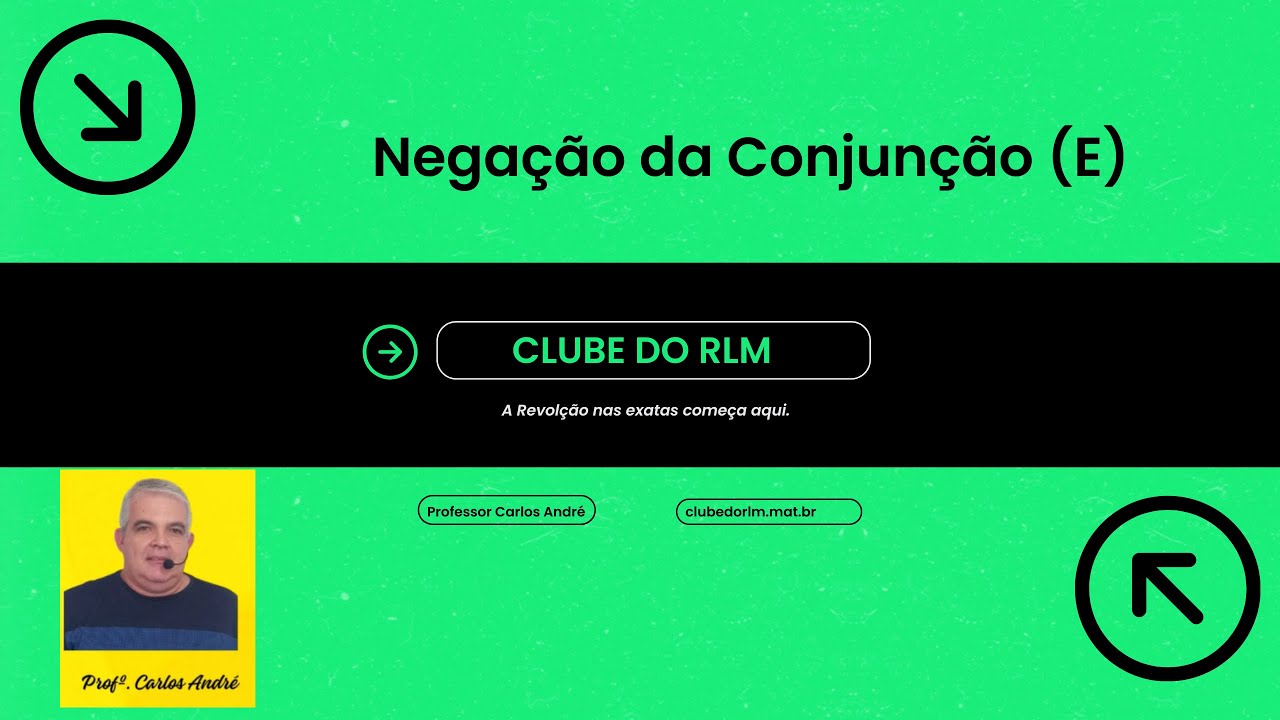 Negação dos conectivos lógicos - Conjunção (E, Mas)