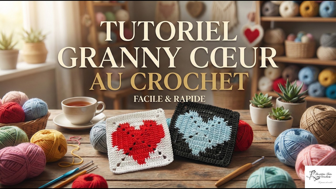 Tuto granny coeur au crochet