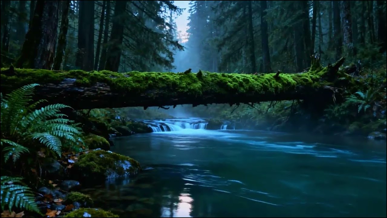 Forest River Calm with Gentle Bird Sounds | Deep Sleep & Relaxing Nature ASMR