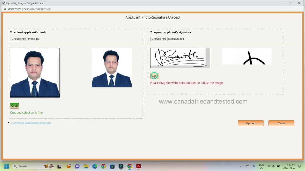 Приложение OCI | Подготовьте изображения фотографий и подписей с помощью Paint для загрузки на ПК...