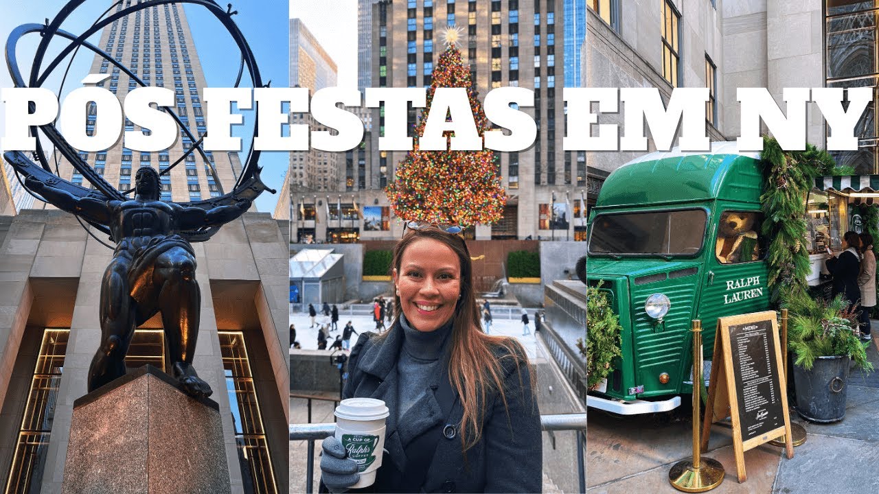 Como Está NY Depois do Ano Novo? 😱🎄 | 5th Ave, Rockefeller e Bryant Park