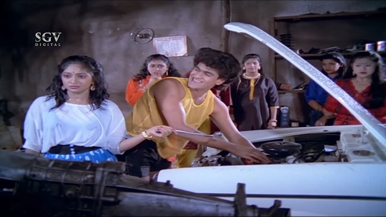 Mechanic Raghanna and Girls Gang Back To Back Comedy Scenes From Anukoolakkobba Ganda Kannada Movie