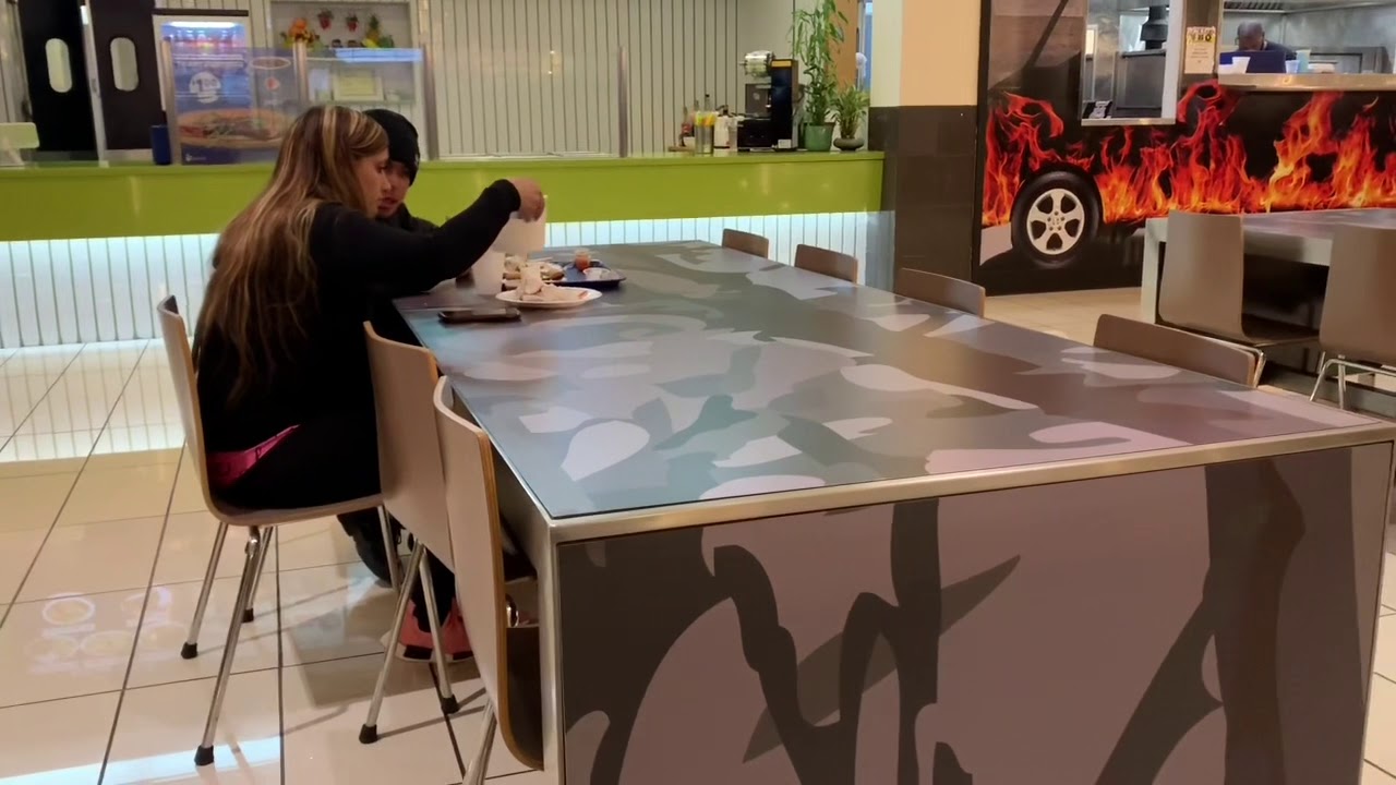 Navigating blindly to the food court in my shopping mall with my Guide Dog! Part 3