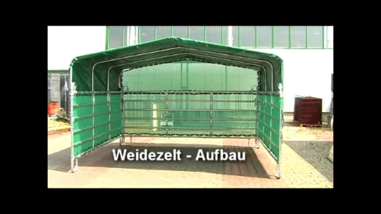 Aufbau K&K Weideunterstand