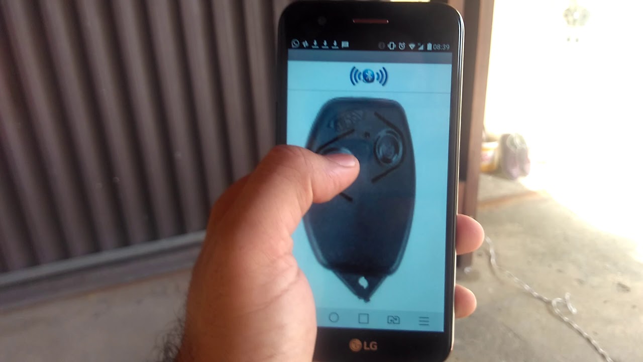abrindo o port&atilde;o pelo celular com aplicativo