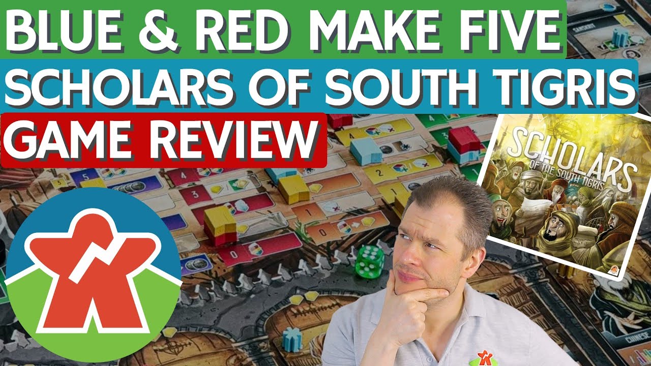 Scholars of the South Tigris Review - Board Game Review - Blue And Red Make Five!