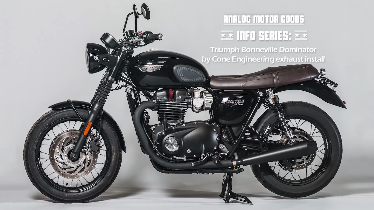 Analog Motor Goods - Triumph Bonneville T120 Cone Engineering Dominator Exhaust Kit Install