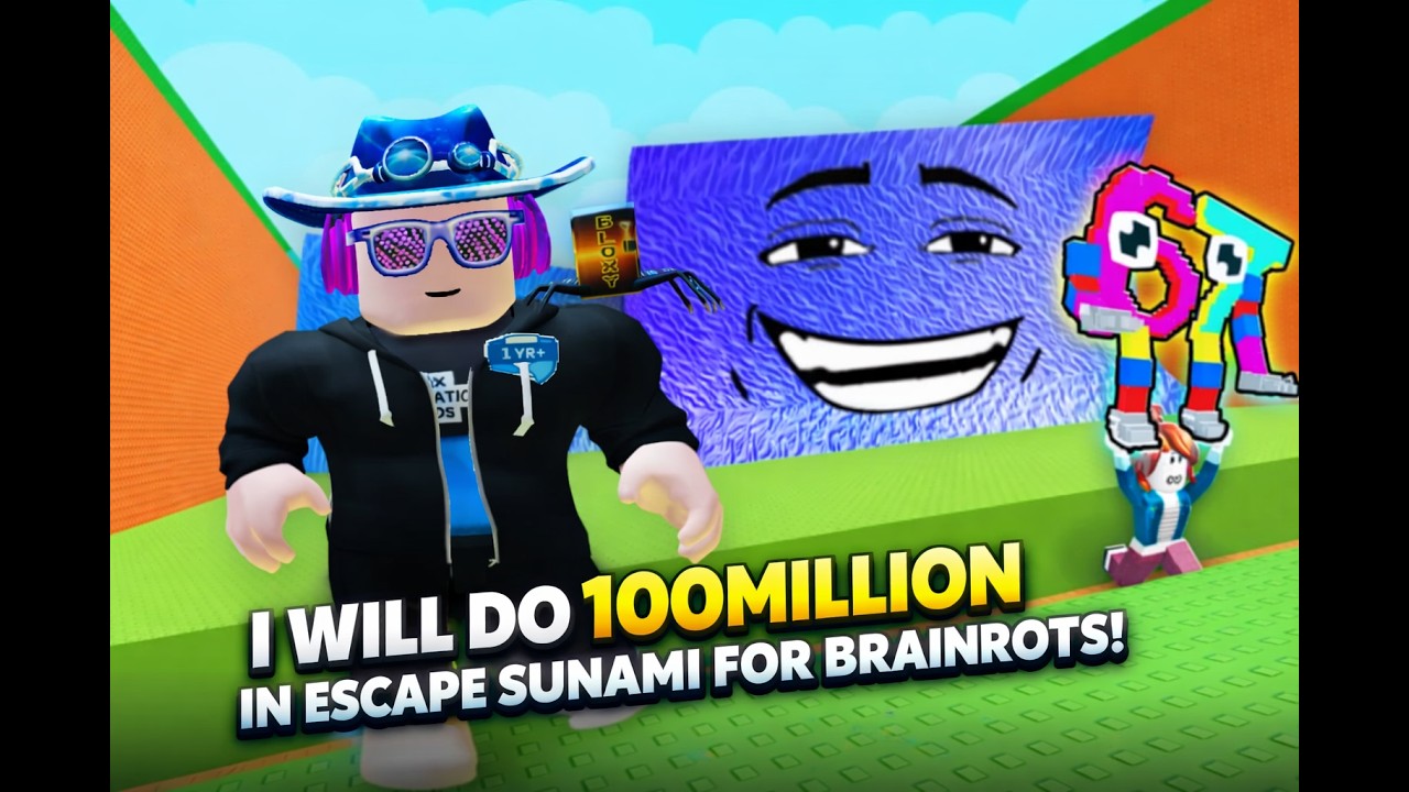 CAN I DO A 100MILLION ON ROBLOX ESCAPE SUNAMI FOR BRAINROTS