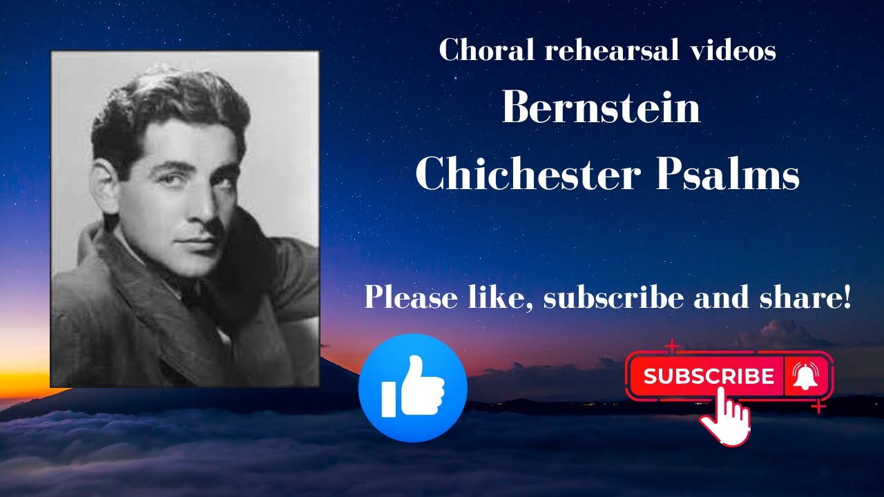 Bernstein Chichester Psalms #2  7 staves tenor 1