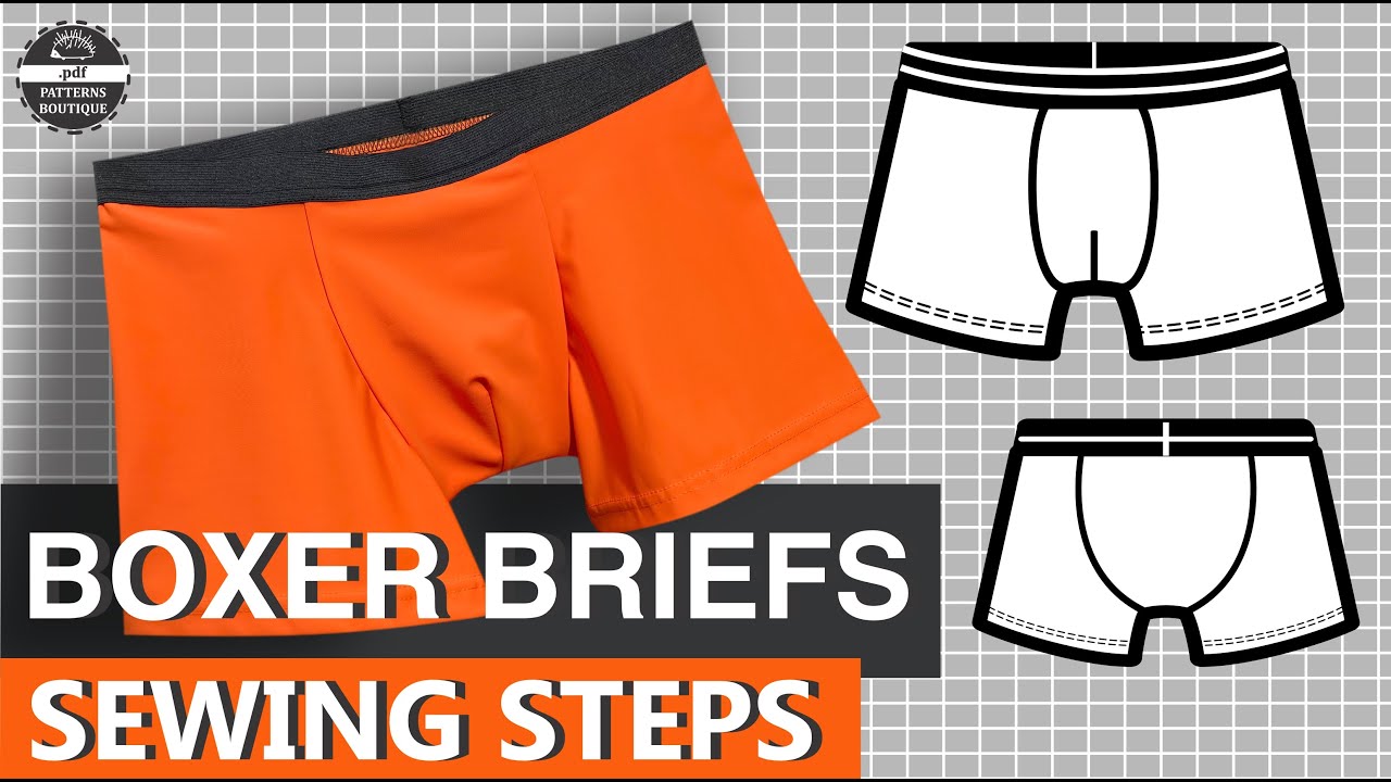 Boxer Briefs for Men — Complete Sew-Along Tutorial (No Talking) | PDF Patterns Boutique