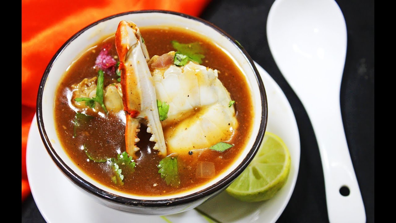 Crab Soup (Little Spicy & Sour) (Restaurant Style) - Chef Lall's Kitchen
