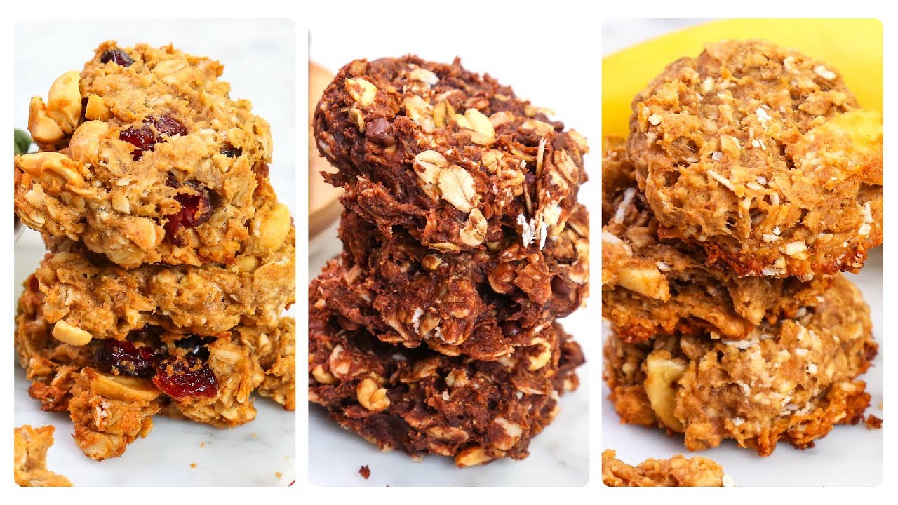 3 Healthy Granola Cookies | Vegan, Gluten-Free & Dairy-Free