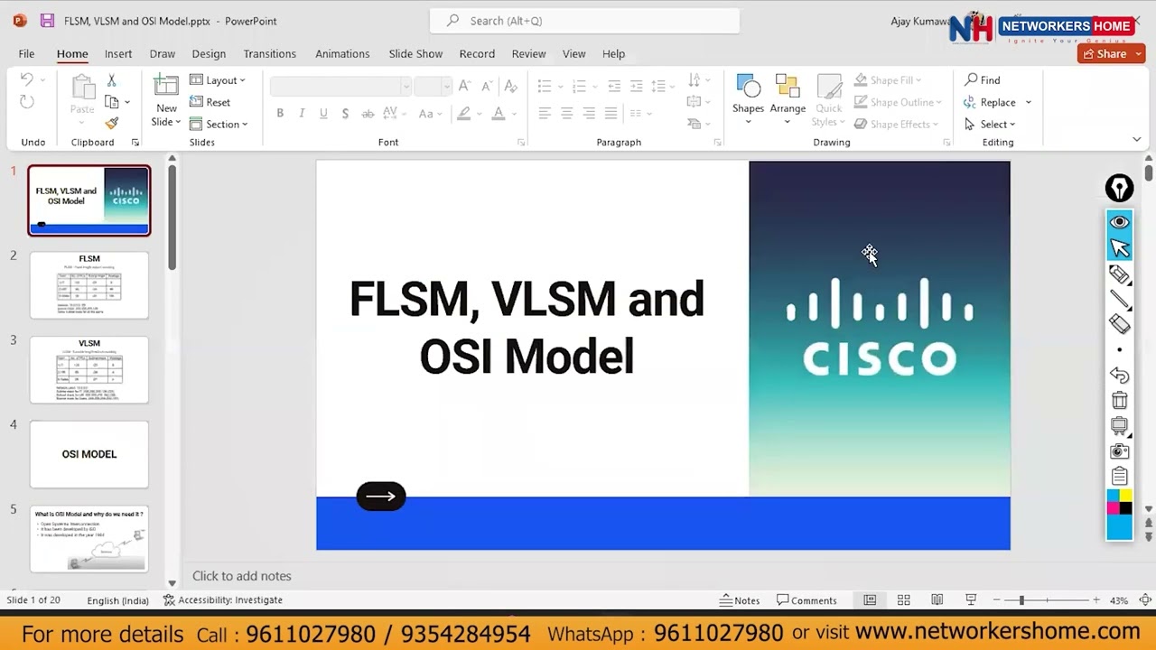 CCNA Training Day 6: Mastering FLSM, VLSM, and the OSI Model | CCIE Training #networkershome