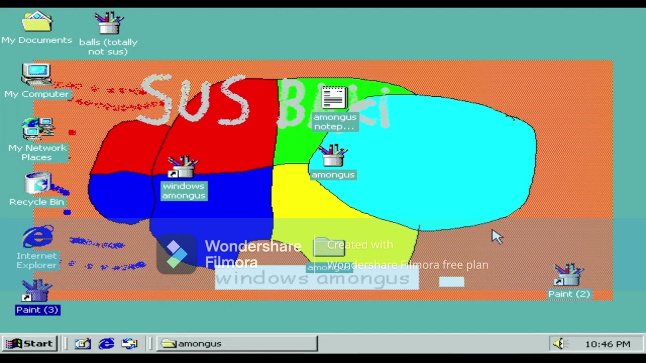 drawing amongus on windows 2000