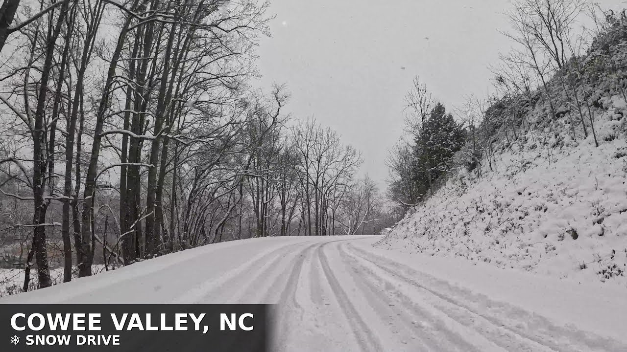 POV Drive: Cowee Valley, NC in the Snow ❄️🚗 Western North Carolina