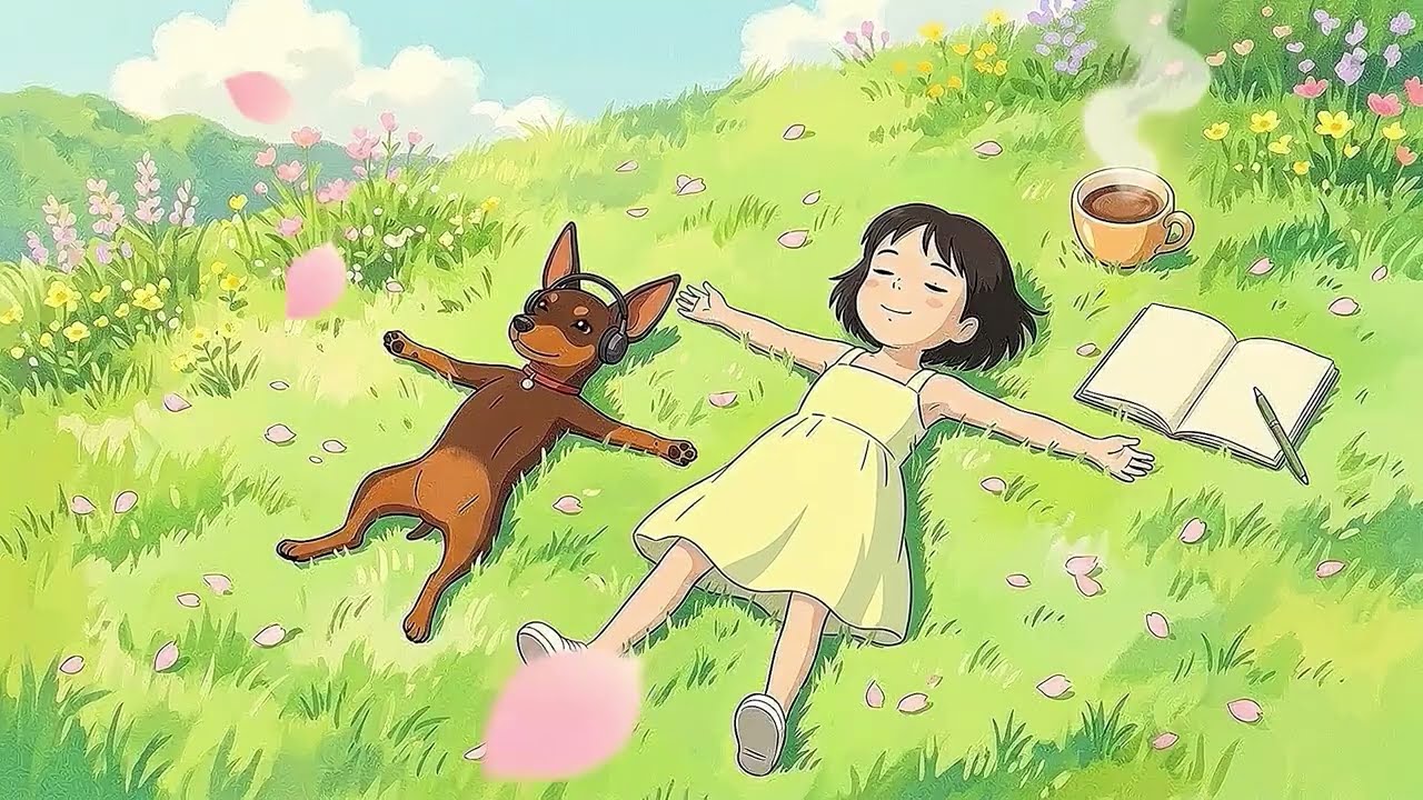 Peaceful Spring Meadow 🌿 Ghibli Inspired Lofi for Study, Relaxation & Deep Focus