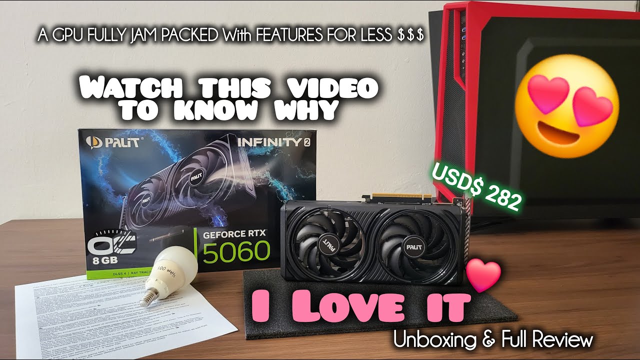 Palit NVIDIA GeForce RTX 5060 OC Infinity 2 8 ГБ | Распаковка и полный обзор |