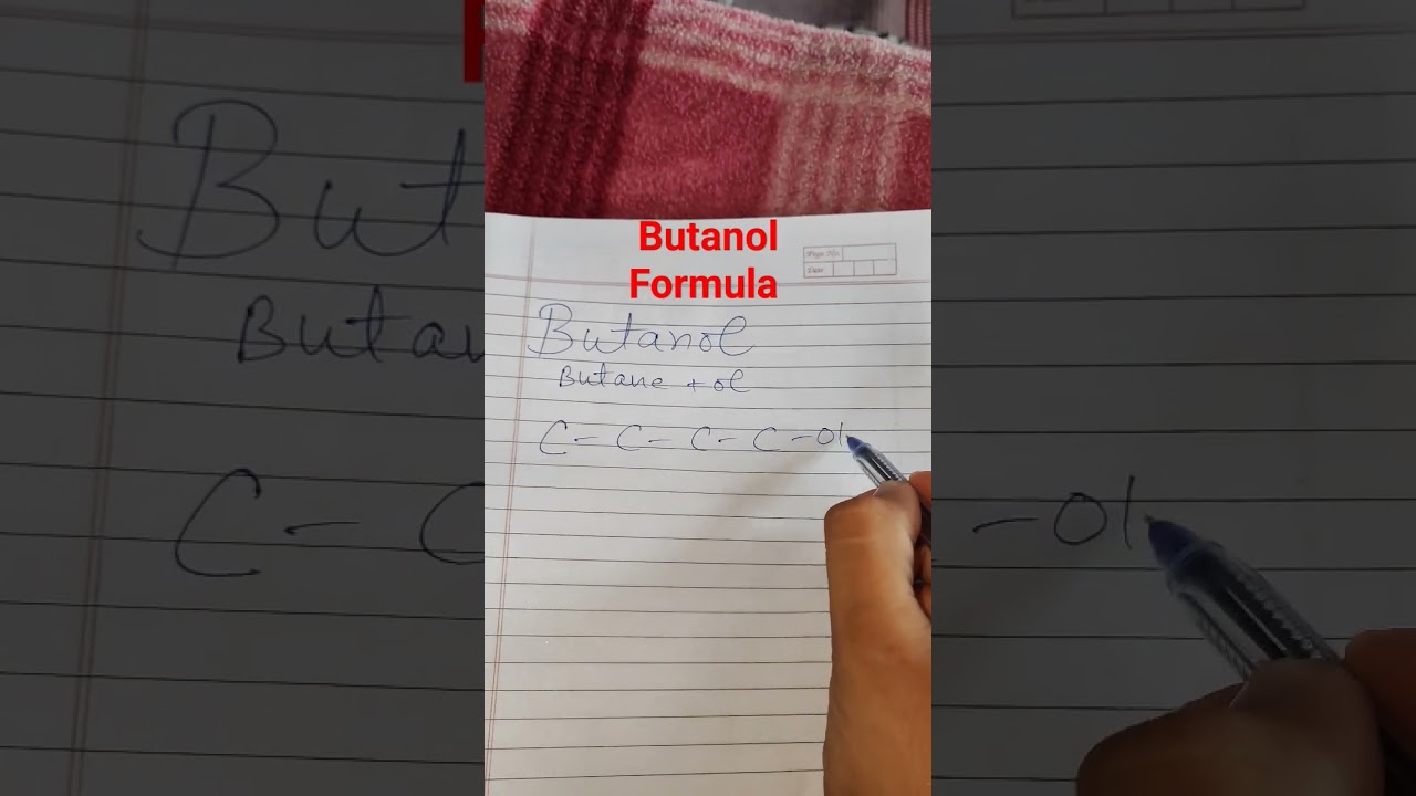 Butanol #chemistry #carbon #shorts #shortsfeed