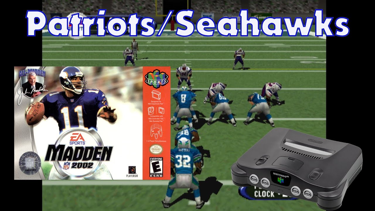 Patriots / Seahawks Sim - Madden NFL 2002 (2001) - Nintendo 64