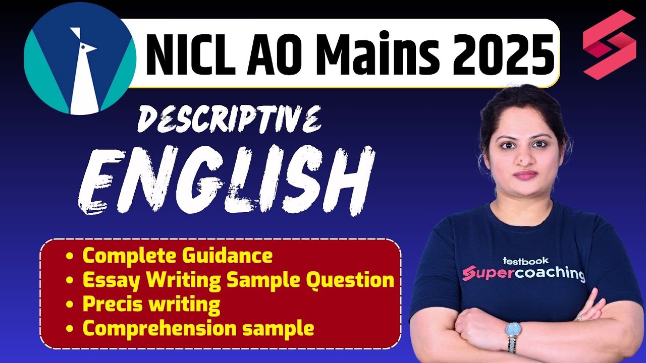 NICL AO Mains English 2025 | NICL AO Mains 2025 Complete English Descriptive | by Harshita Ma'am