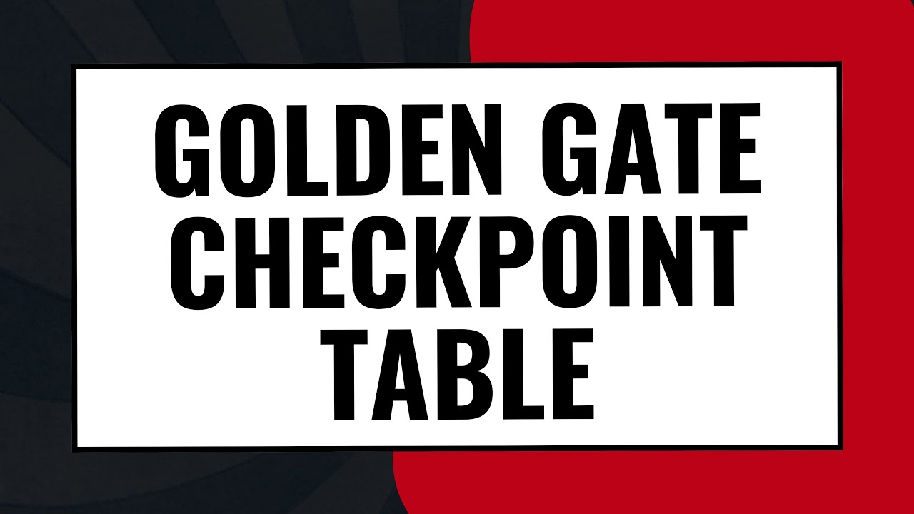 What is Golden Gate Checkpoint Table