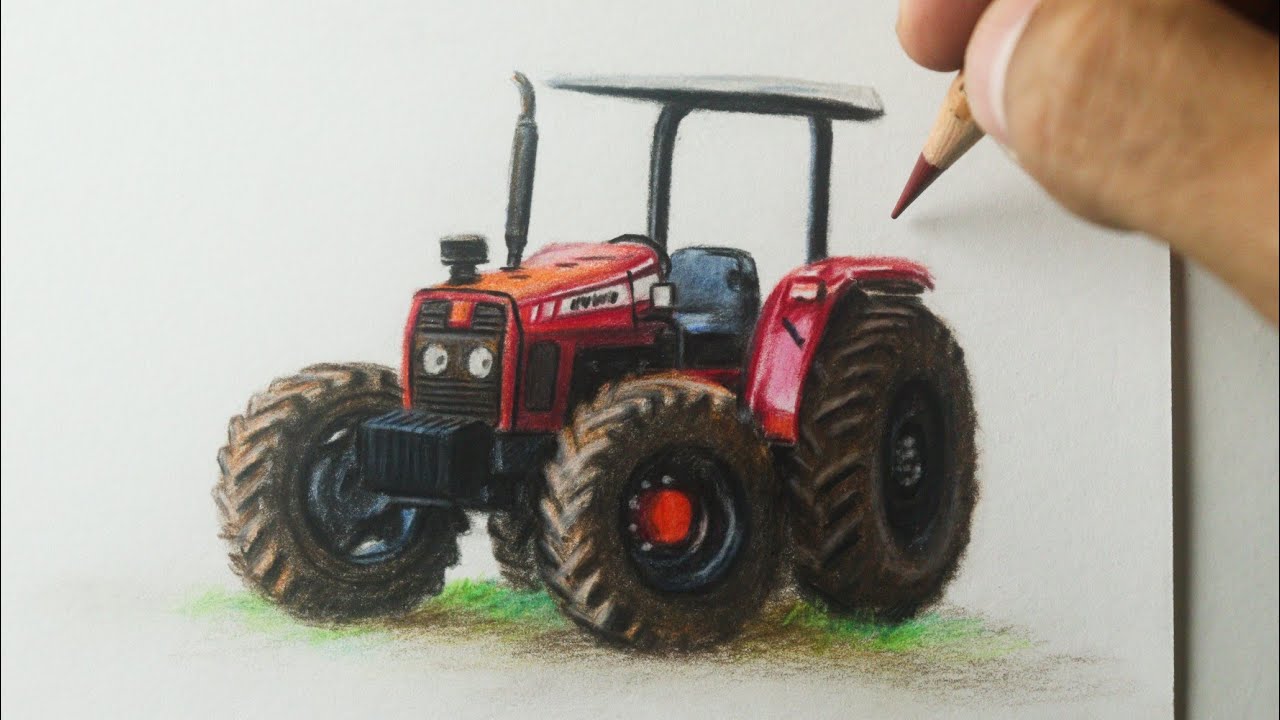 Como desenhar um TRATOR Massey Ferguson 283 PASSO A PASSO narrado