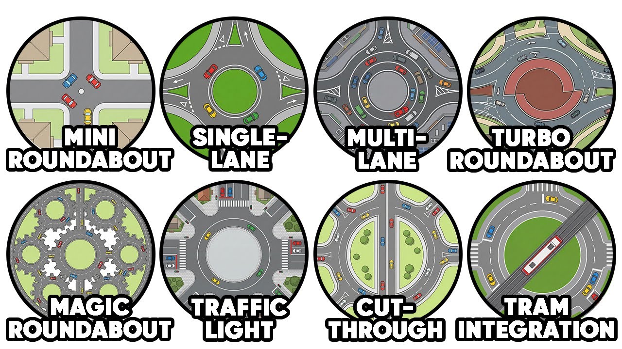 Every Roundabout Type Explained in 9 Minutes