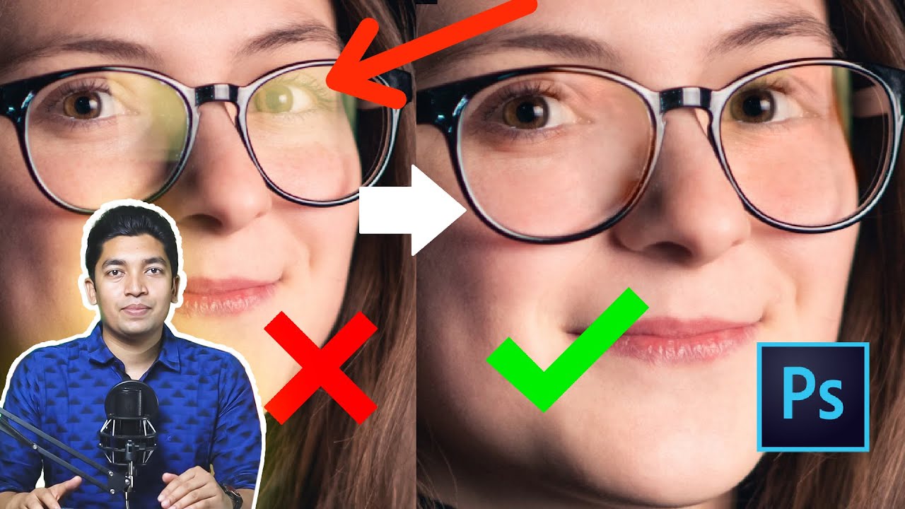 Удалить отражение или убрать блики со стекол в Photoshop Скрыто
