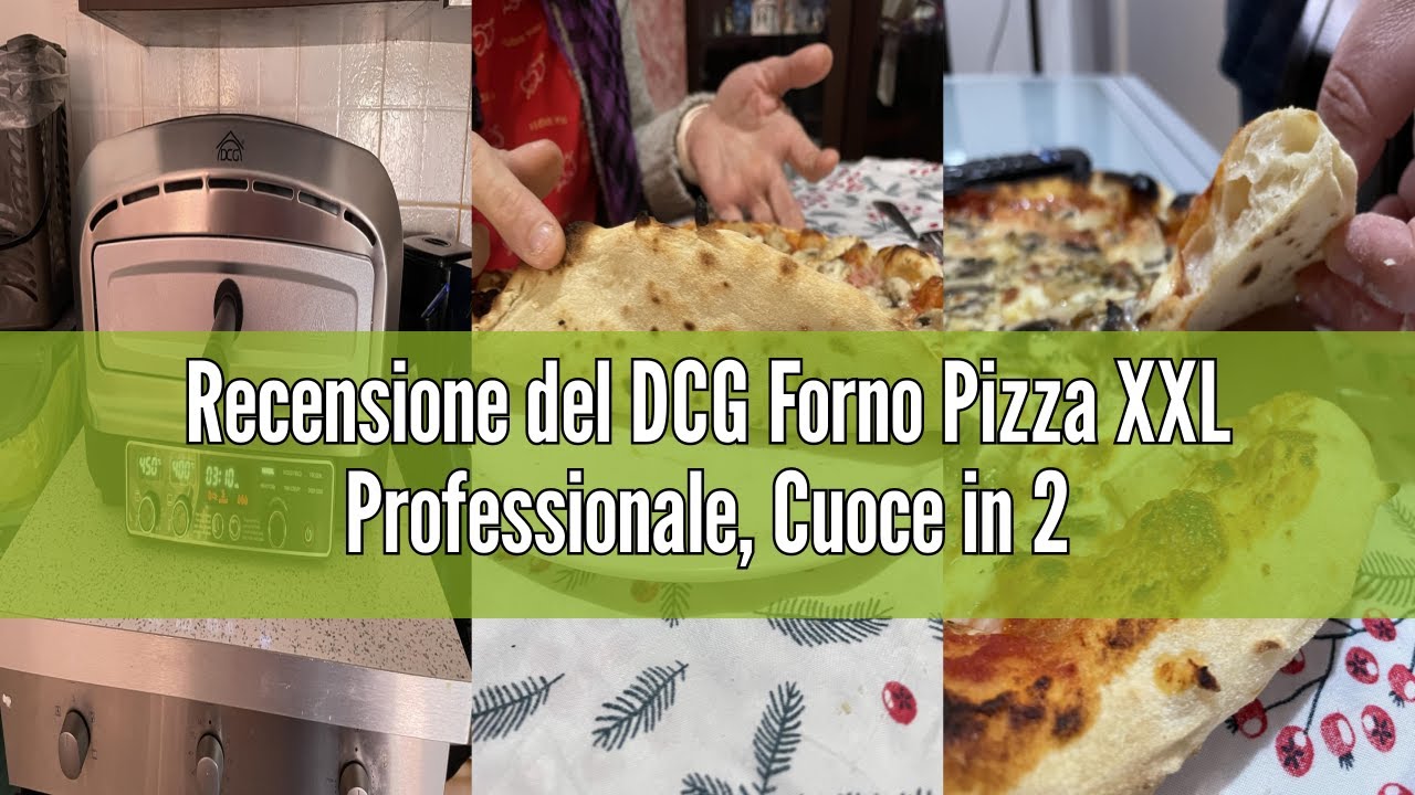 Recensione del DCG Forno Pizza XXL Professionale, Cuoce in 2 minuti, scalda fino a 400°, Piano cottu