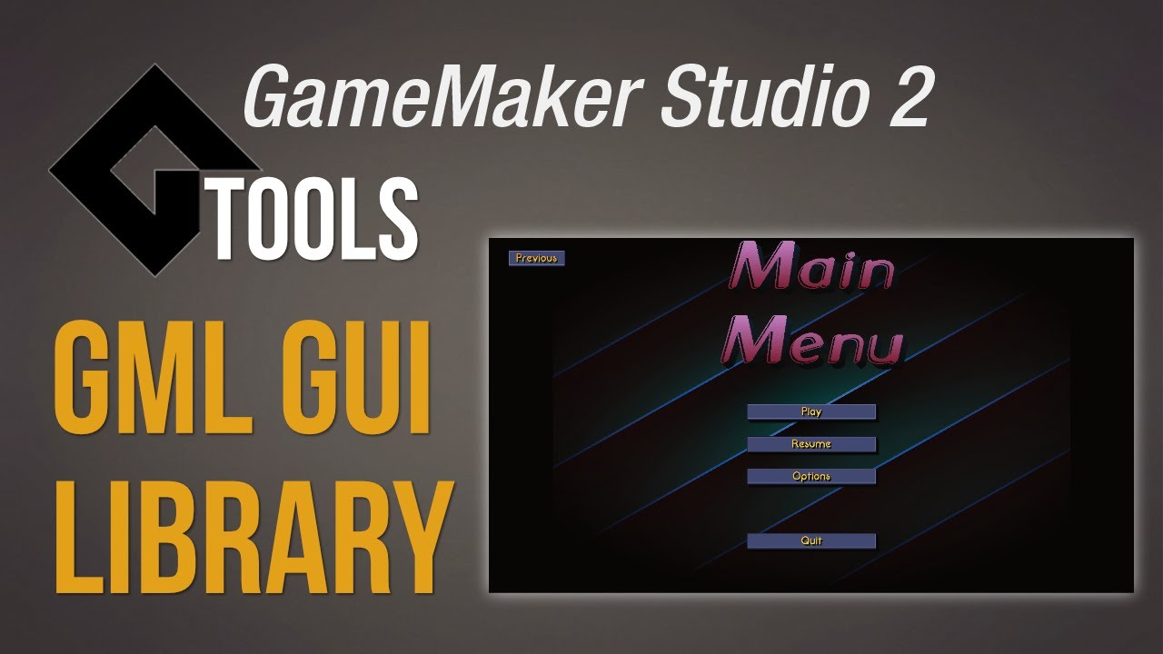Instant menue with buttons for GameMaker Studio 2 [Gml Gui Library]