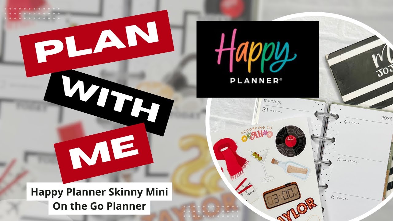🧣PLAN WITH ME🧣Happy Planner Skinny Mini | On the Go Planner | Skinny Mini | PWM | 03/31/25