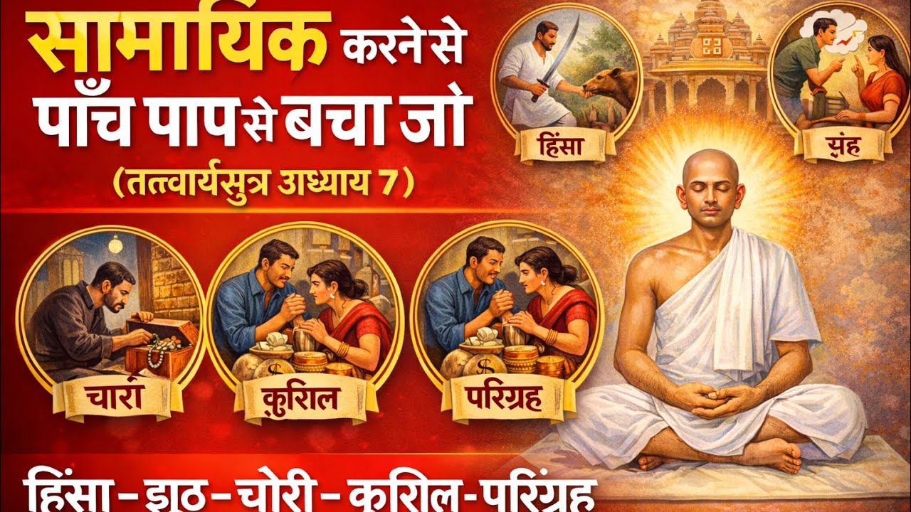 सामायिक करने से पांच पाप से बचा जा सकता है#Tatvarthsutra #adhyay7#jaindharm#jainism_updates#Tatvarth