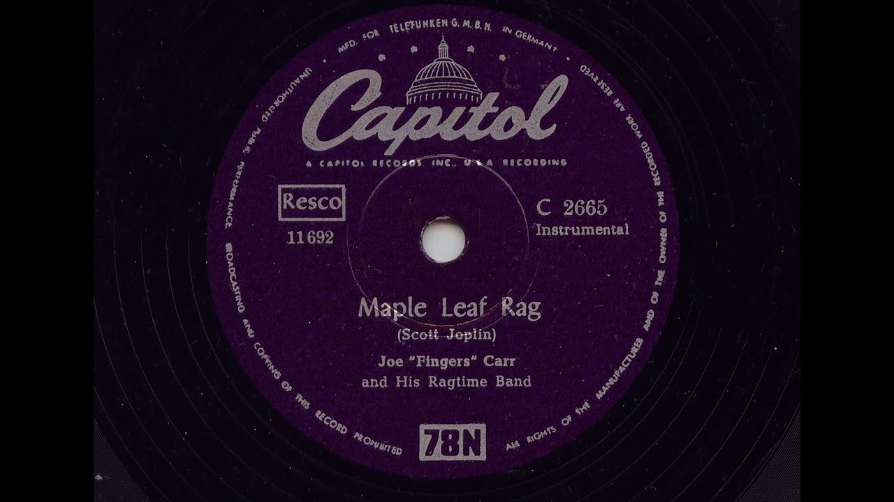 Joe 'Fingers' Carr 'Maple Leaf Rag' 1953 78 rpm