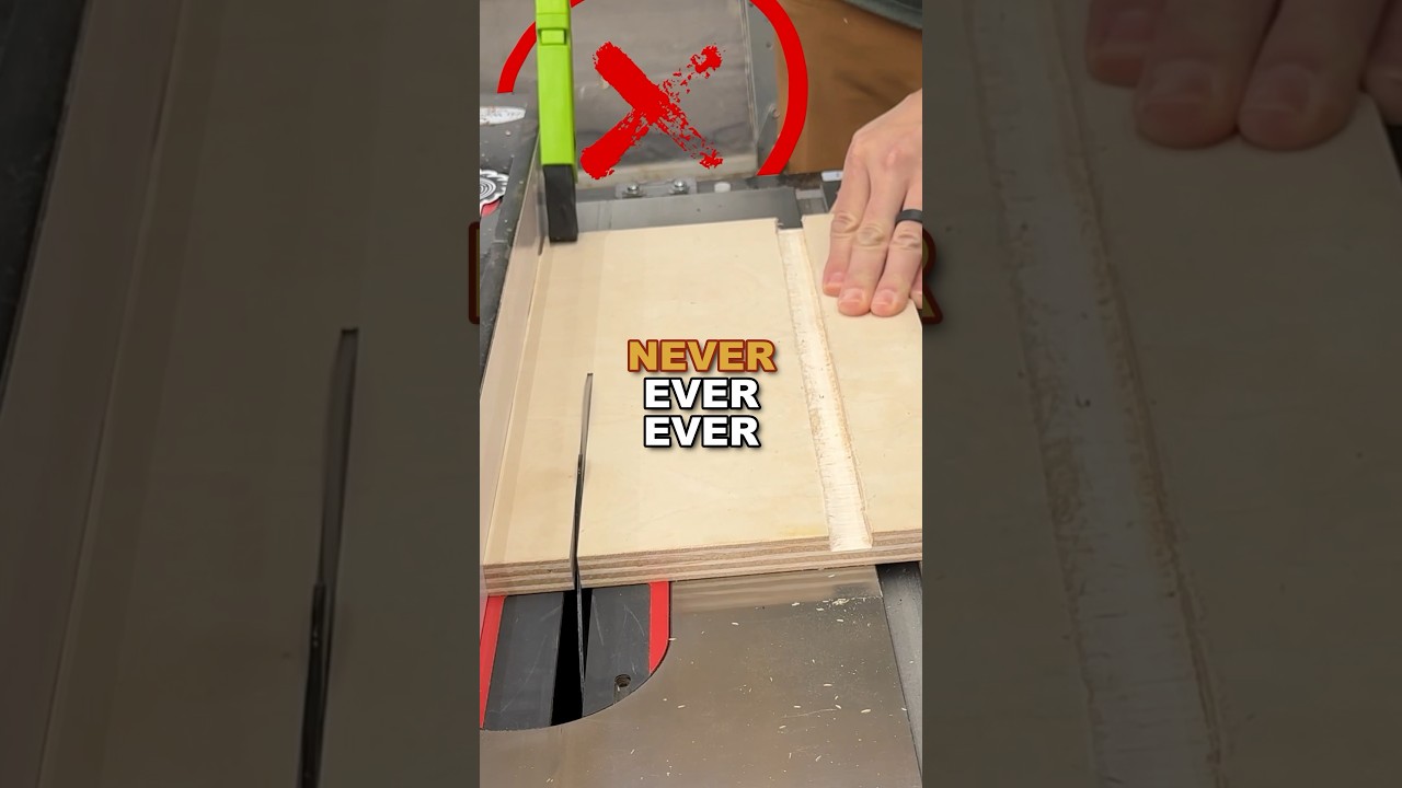 NEVER do this at the Table Saw #woodworkingtools