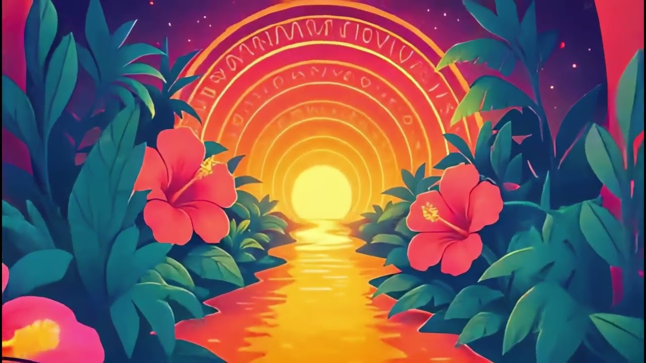 Tropical flowers background video