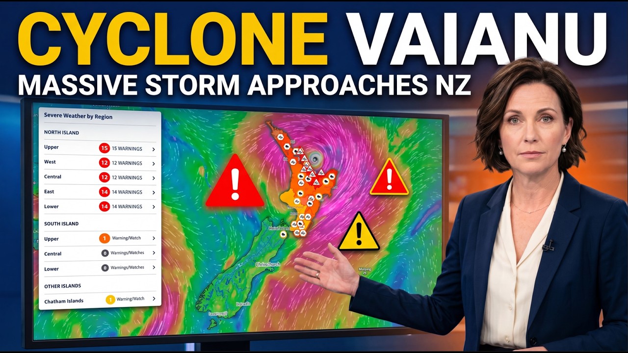 Cyclone Vaianu Hits New Zealand LIVE | 140km/h Winds, Flood Risk & Emergency Warnings