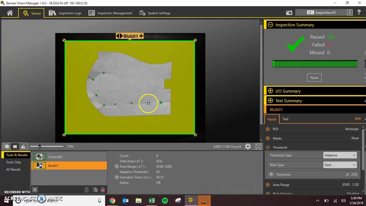 Programming a Banner Engineering VE Camera With the Vision Manger Software