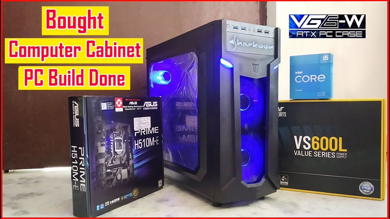 Распаковка и сборка корпуса для ПК Sharkoon VG6-W Mini Tower.