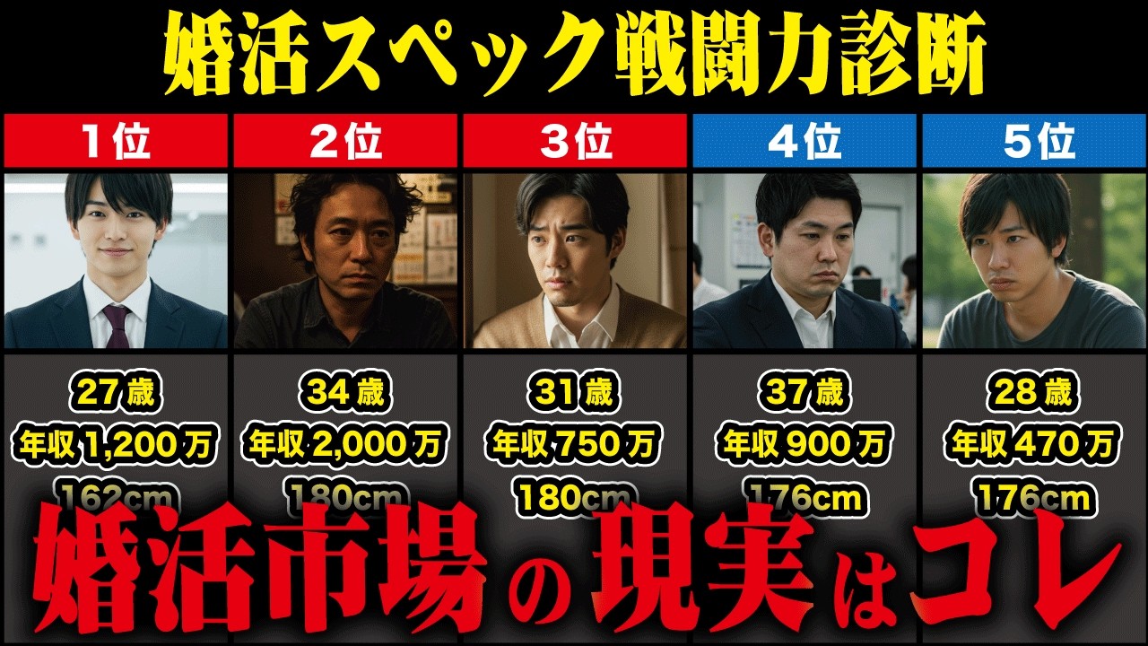 【婚活スペック診断】男性のスペックごとに釣り合う女性のレベルを判定しました！