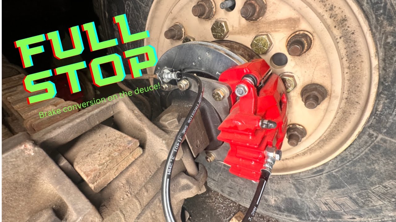 FULL STOP!!!!!! M35 rear disc brake conversion! Make your truck stop! PT 1 of 2!!!