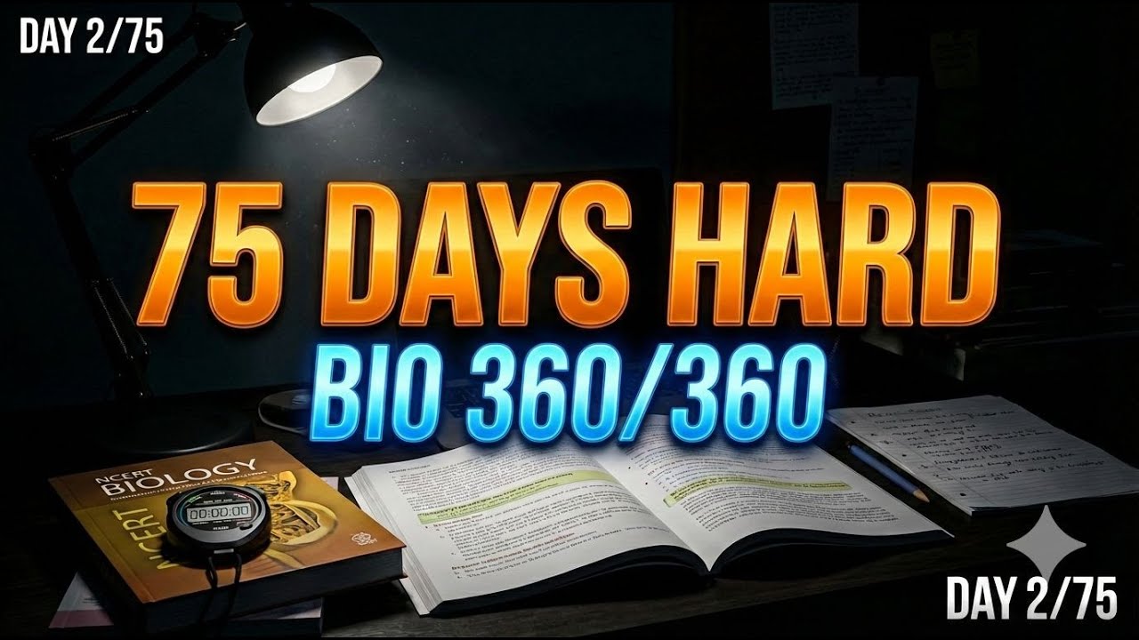• NEET 2026: मेरे साथ पढ़ें (3 घंटे नॉन-स्टॉप) | 75 Days Hard Challenge 📚