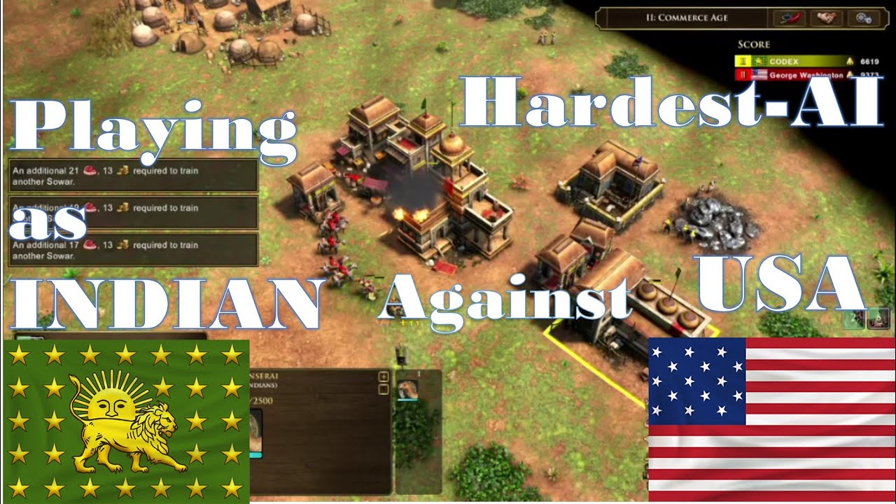 Win against Hardest AI-United States Civilization: AOE 3_DE