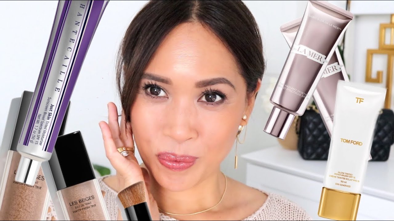 ✨TRYING ON ALL OF MY SKIN TINTS & TINTED MOISTURIZERS✨CHANEL, LA MER, CHANTECAILLE, TOM FORD✨