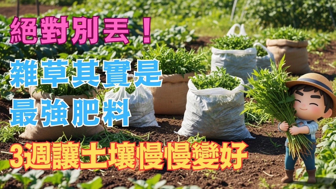 【別再錯過】雜草不是垃圾，只要3週就能變成改善土壤的免費有機肥料